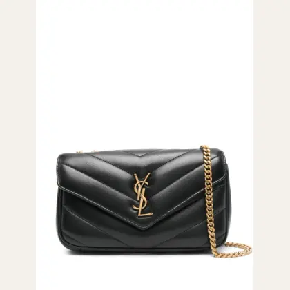 Saint Laurent black leather shoulder bag