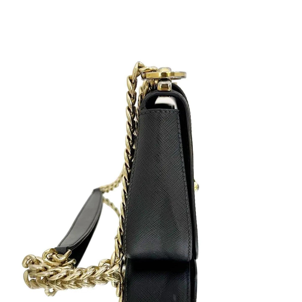 Prada Sidonie leather crossbody bag Black