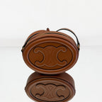 Celine Smooth Calfskin Cuir Triomphe Oval Bag