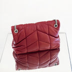 Saint Laurent Red Nappa Medium Puffer Loulou Shoulder Bag
