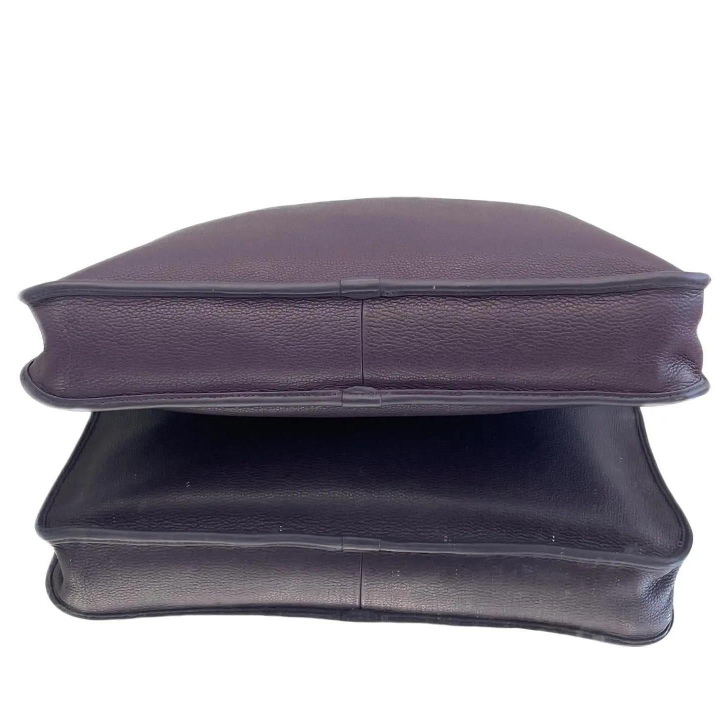 Loewe Business Tote in Purple Grained Calfskin with