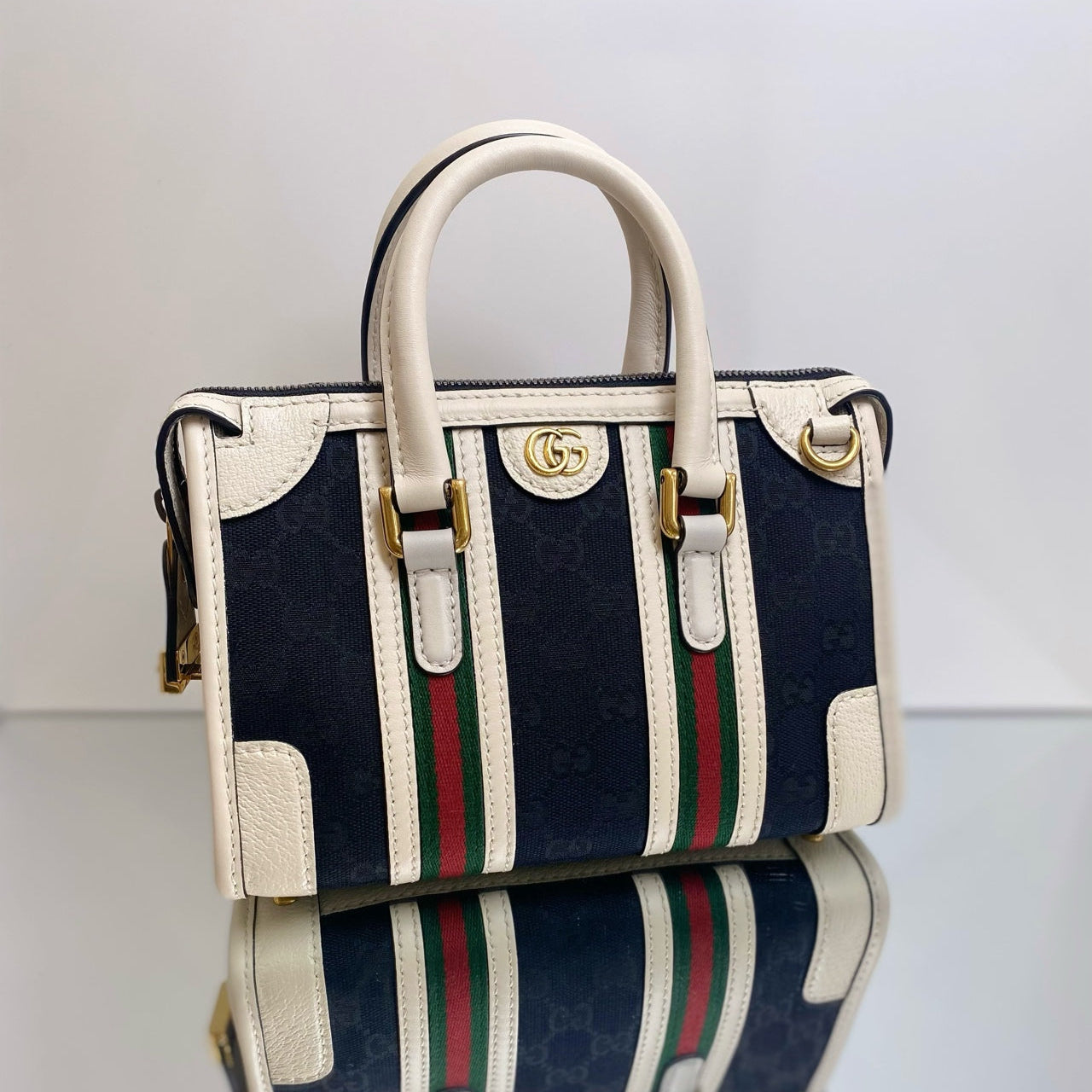 Gucci Ophidia GG Small Top Handle Boston Bag