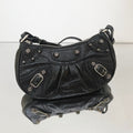 Balenciaga Le Cagole Mini Shoulder Bag in Black Arena Lambskin