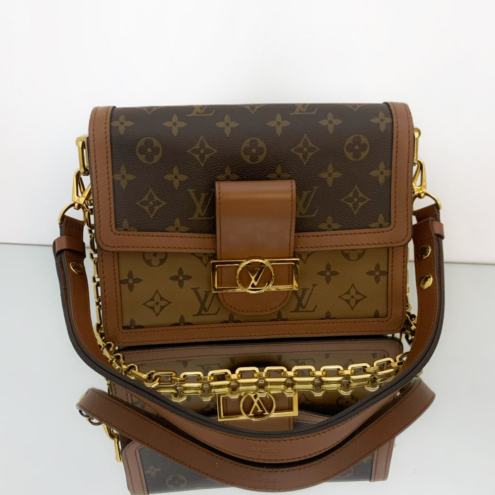 Louis Vuitton Dauphine MM in Monogram & Monogram Reverse Canvas