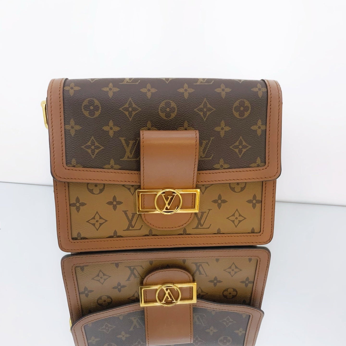 Louis Vuitton Dauphine MM in Monogram & Monogram Reverse Canvas