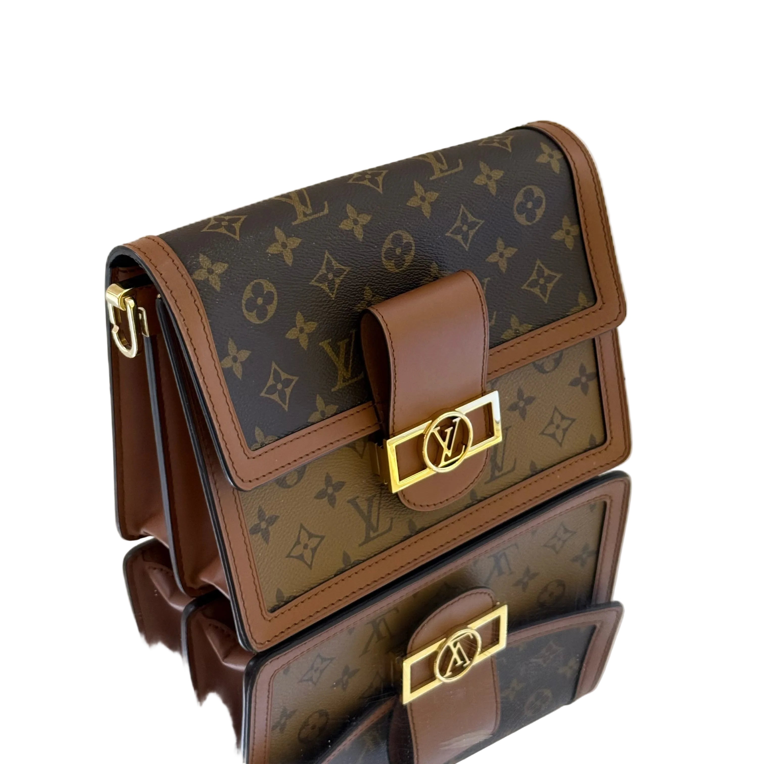 Louis Vuitton Dauphine MM - Monogram & Monogram Reverse Canvas - Gold Hardware