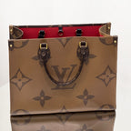 Louis Vuitton OnTheGo MM – Monogram Giant Canvas Tote with Red Interior