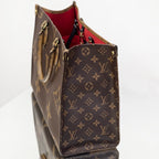 Louis Vuitton OnTheGo MM – Monogram Giant Canvas Tote with Red Interior