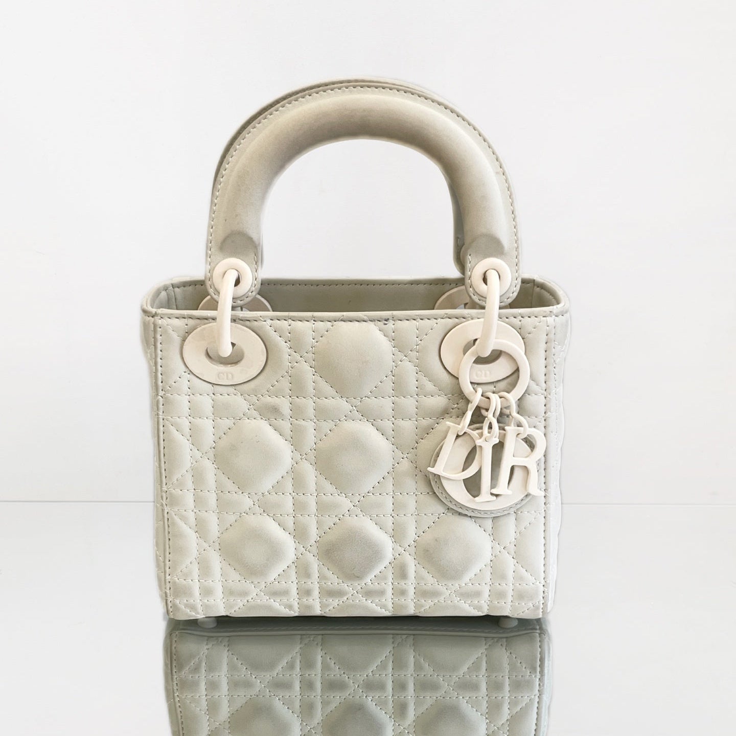 Lady Dior Small My ABCDior Bag Stone Grey Ultra-Matte Calfskin