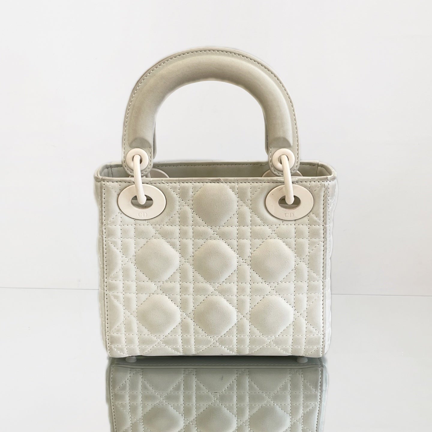 Lady Dior Small My ABCDior Bag Stone Grey Ultra-Matte Calfskin