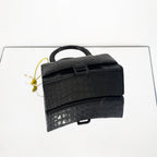 Balenciaga Hourglass XS Top Handle Bag – Black Shiny Crocodile-Embossed Calfskin