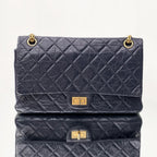 Chanel Reissue 2.55 Classic Flap Bag in Aged Midnight Blue Calfskin and Gold-Tone Hardware