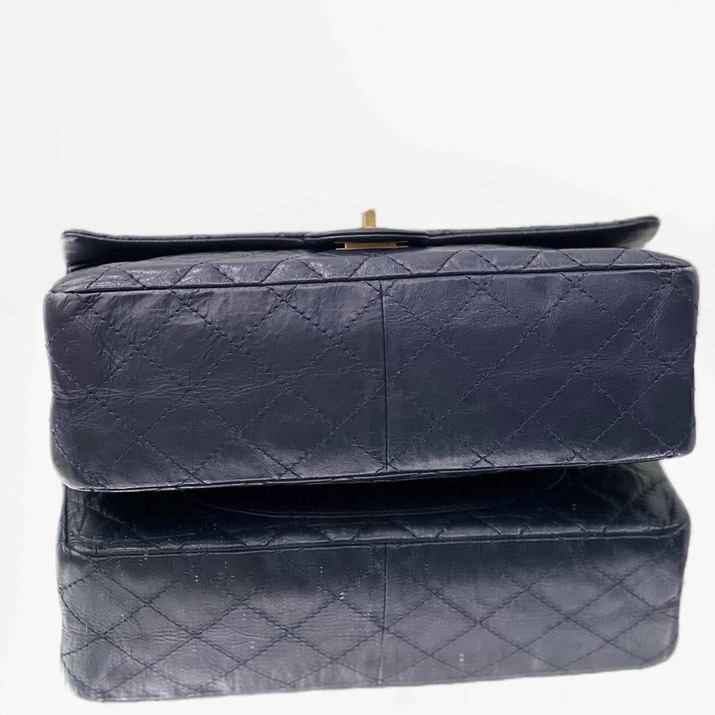 Chanel Reissue 2.55 Classic Flap Bag in Aged Midnight Blue Calfskin and Gold-Tone Hardware