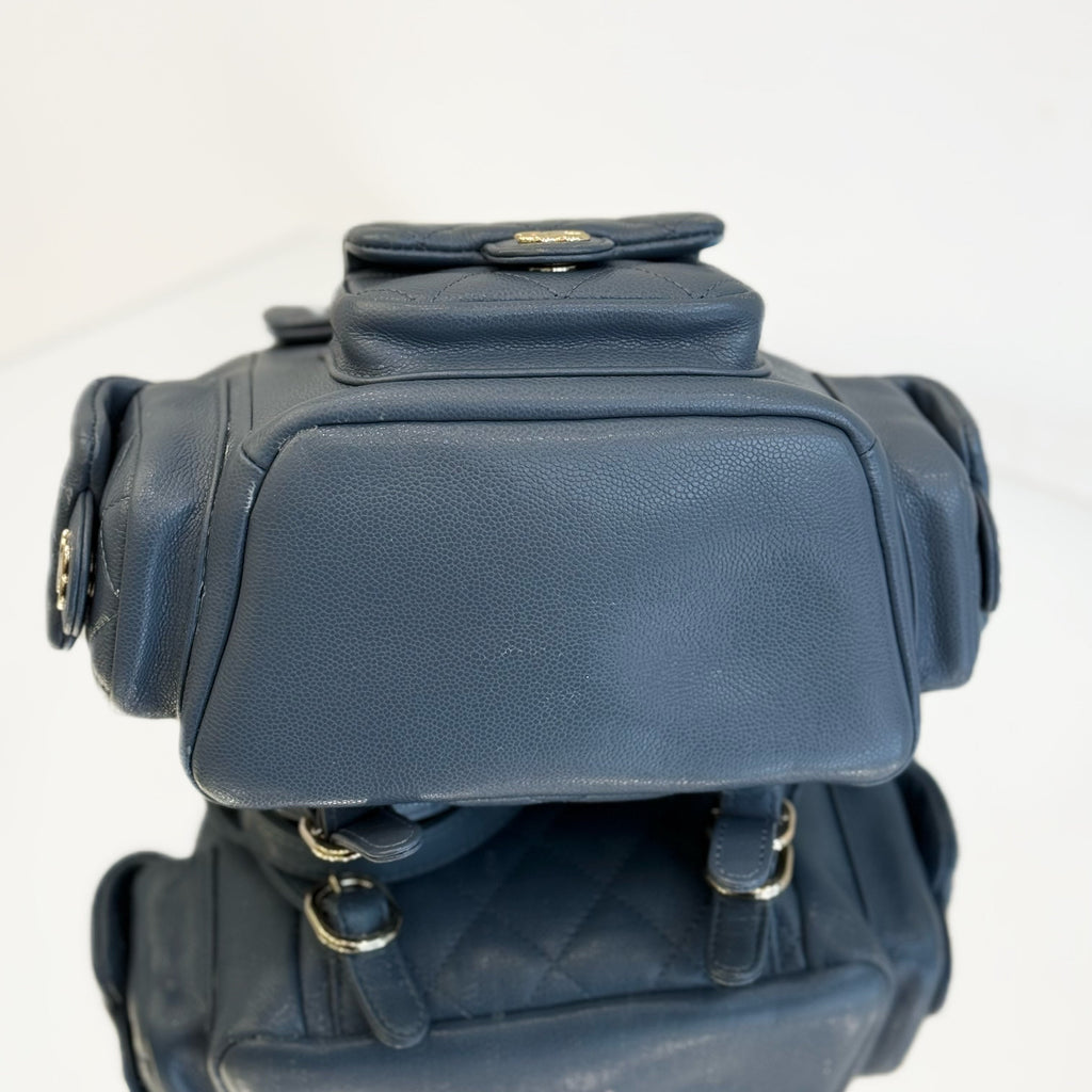 Chanel Caviar Quilted Duma Backpack – Blue