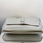 Hermès Steve Light Messenger Bag - Togo/Clemence Leather - Off-White