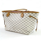 Louis Vuitton Neverfull Tote MM White Canvas Damier Azur