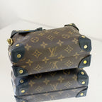 Louis Vuitton Petite Malle Souple in Monogram Canvas with Black Leather Trim
