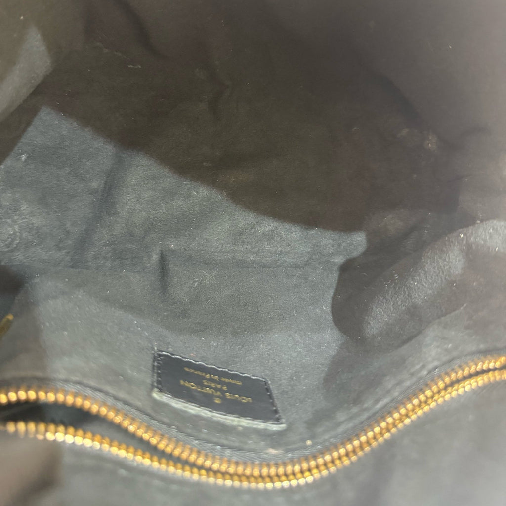 Louis Vuitton Petite Malle Souple in Monogram Canvas with Black Leather Trim
