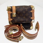 Louis Vuitton Petite Malle Trunk Bag in Monogram Canvas with Vachetta Leather and Gold-Tone Hardware
