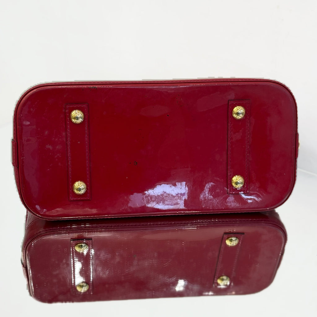 Louis Vuitton Alma PM in Pomme D'Amour Monogram Vernis Leather with Gold-Tone Hardware