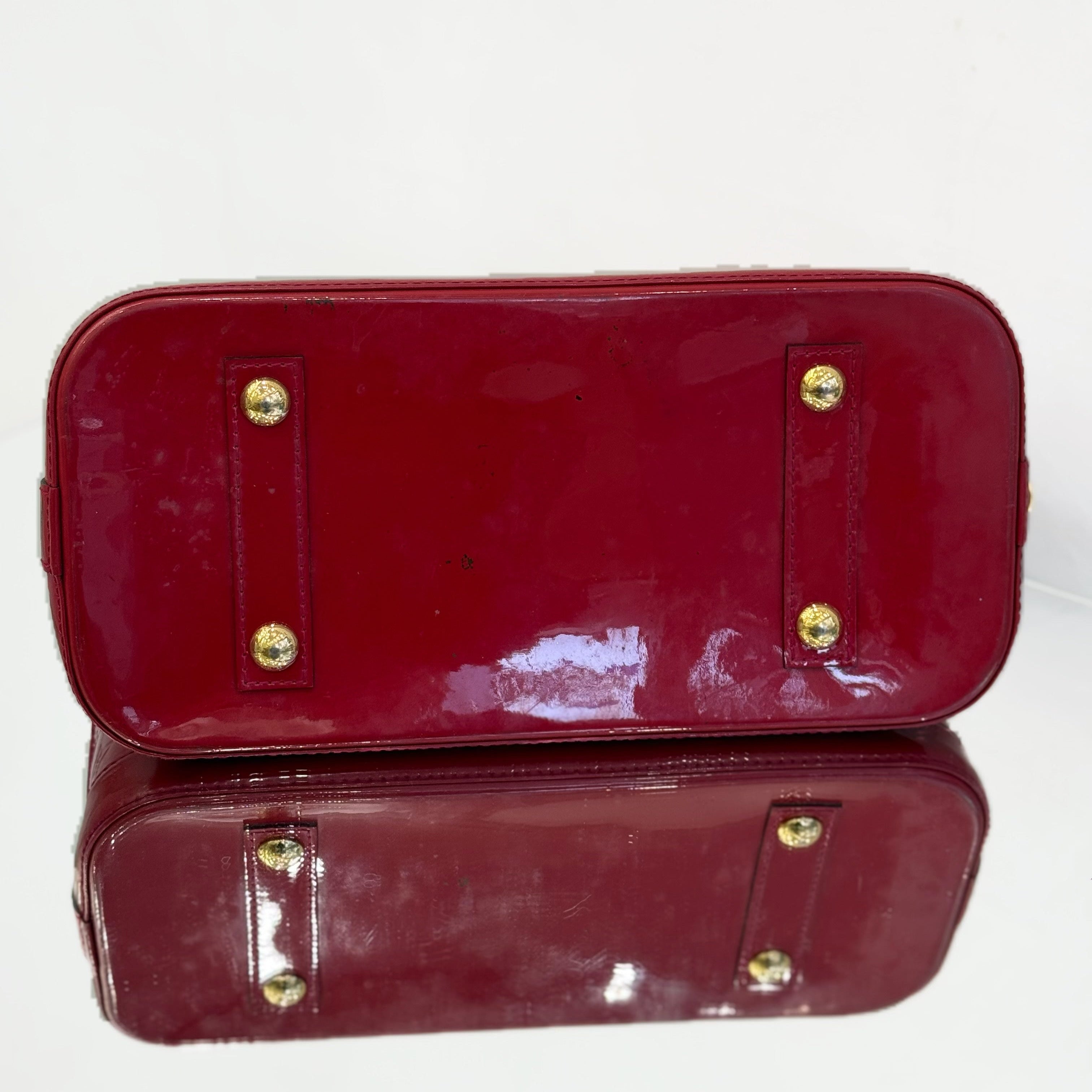 Louis Vuitton Alma PM in Pomme D'Amour Monogram Vernis Leather with Gold-Tone Hardware