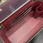 Chanel Quilted Lambskin Vanity Case with Embellished Bijoux Chain and Gold-Tone Hardware