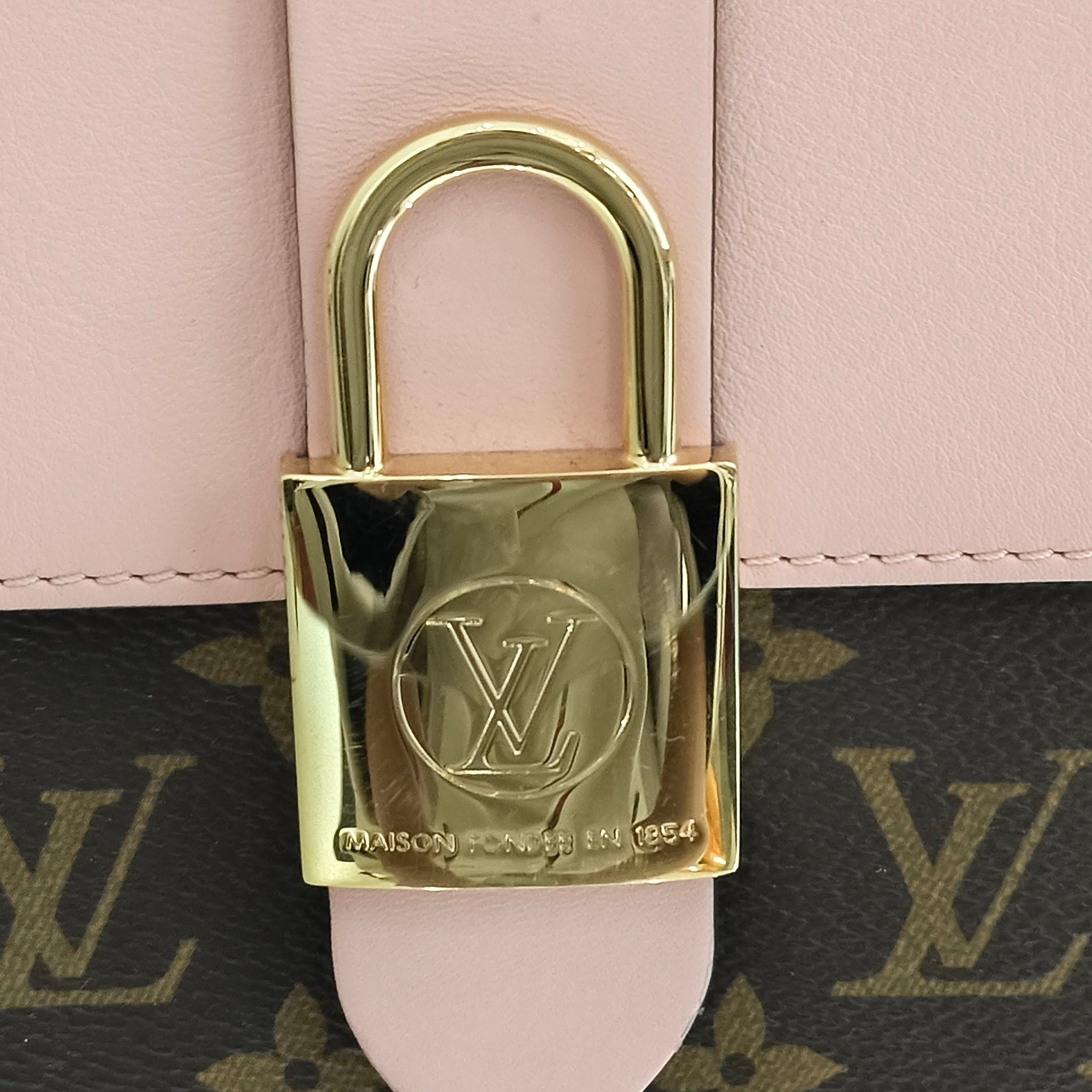 Louis Vuitton Locky BB in Monogram Canvas and Caramel/Pink Calf Leather