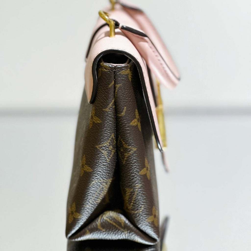 Louis Vuitton Locky BB in Monogram Canvas and Caramel/Pink Calf Leather