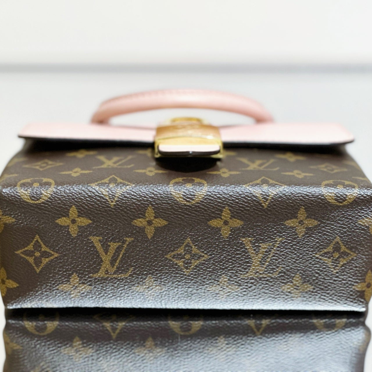 Louis Vuitton Locky BB in Monogram Canvas and Caramel/Pink Calf Leather