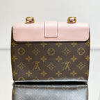 Louis Vuitton Locky BB in Monogram Canvas and Caramel/Pink Calf Leather