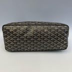 Authentic Goyard Saint Louis PM Tote Bag - Classic Black/Tan Goyardine Canvas
