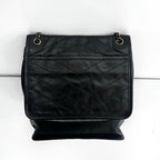 Saint Laurent Niki Medium in Crinkled Vintage Leather with Black Hardware