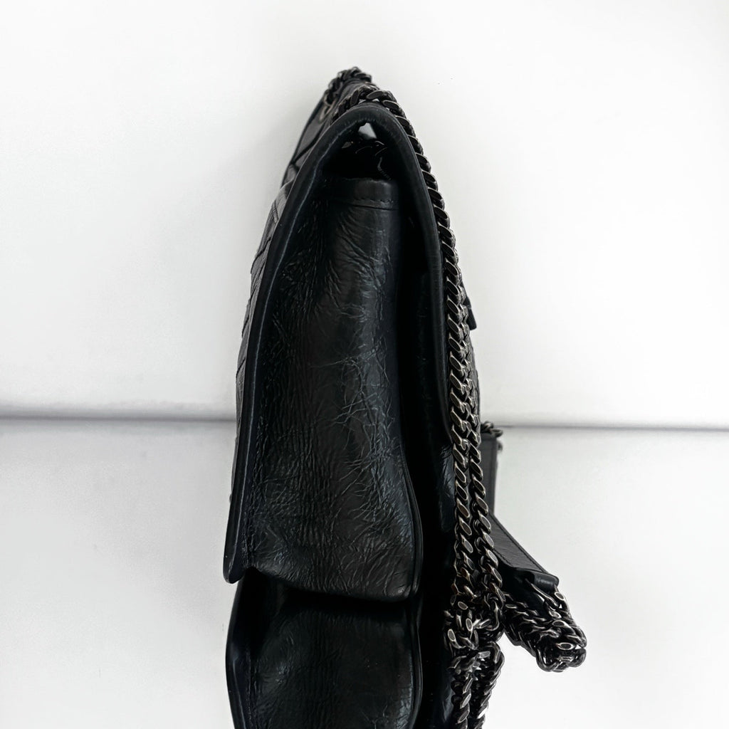 Saint Laurent Niki Medium in Crinkled Vintage Leather with Black Hardware