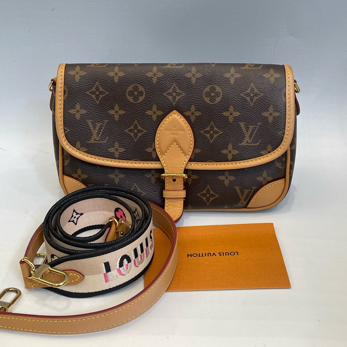 Louis Vuitton Diane in Monogram Canvas with Natural Vachetta Trim and Two Straps