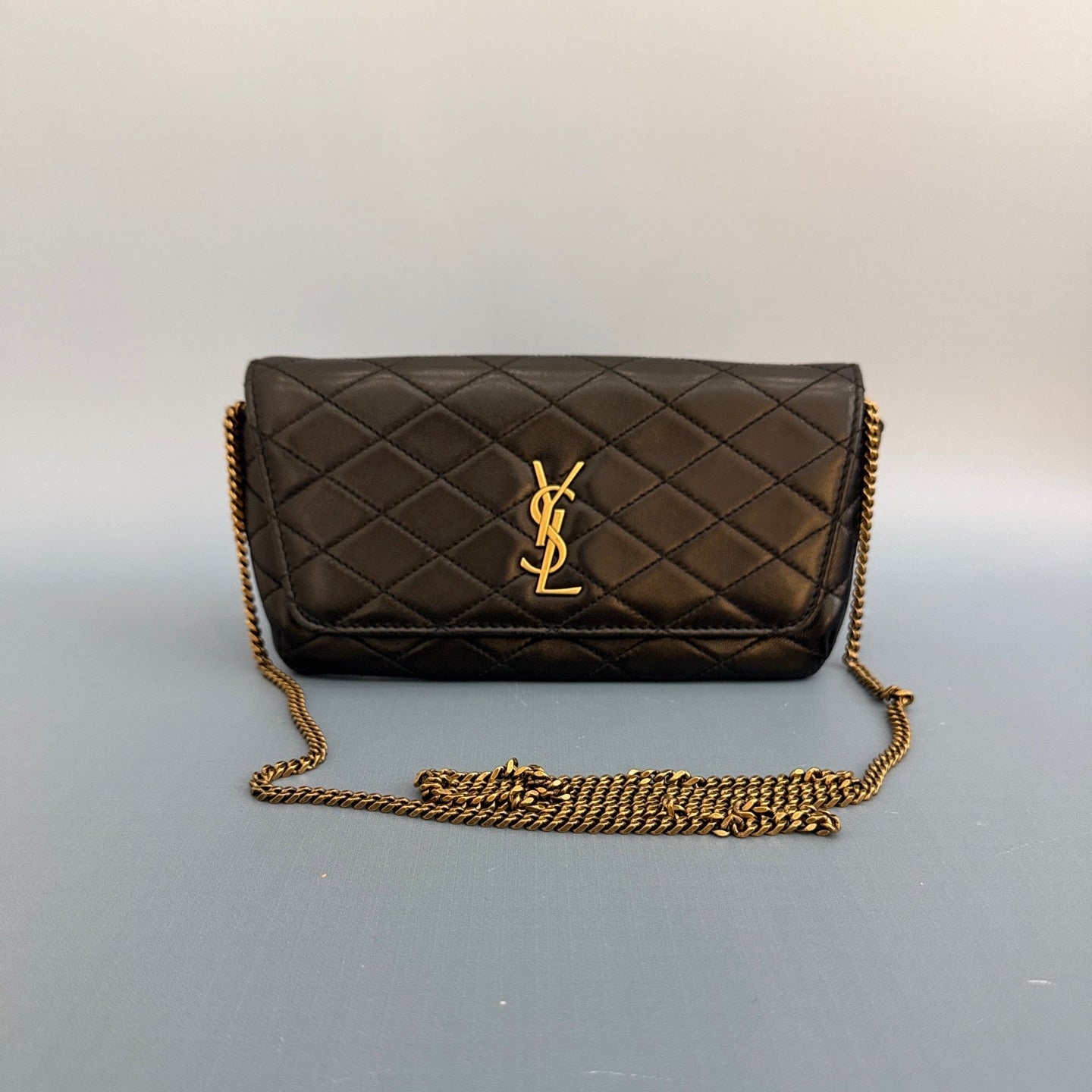 Saint Laurent Sade Pouch in Quilted Lambskin Leather