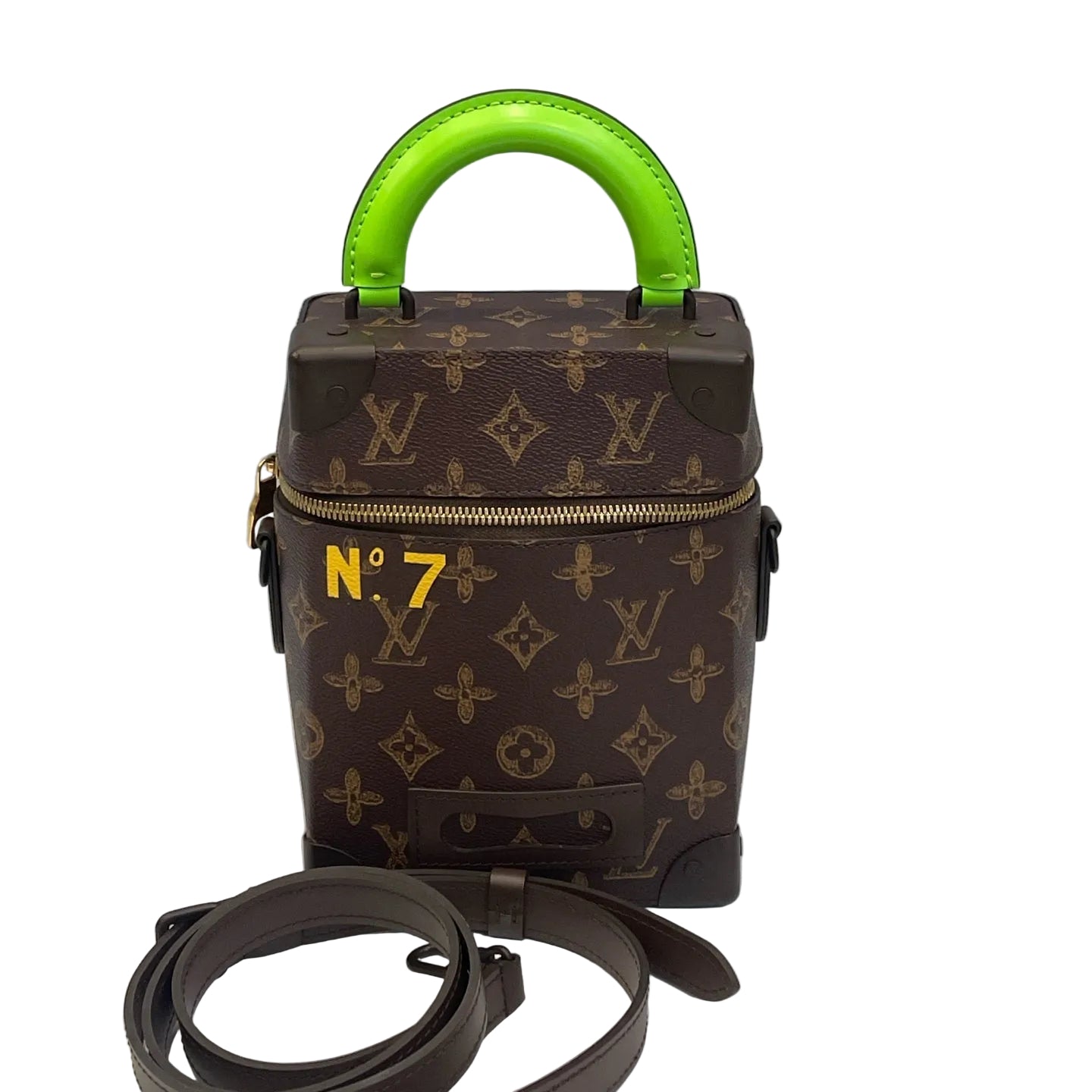 Louis Vuitton Soft Trunk Backpack Monogram - Virgil Abloh FW21 - Neon Green Handle