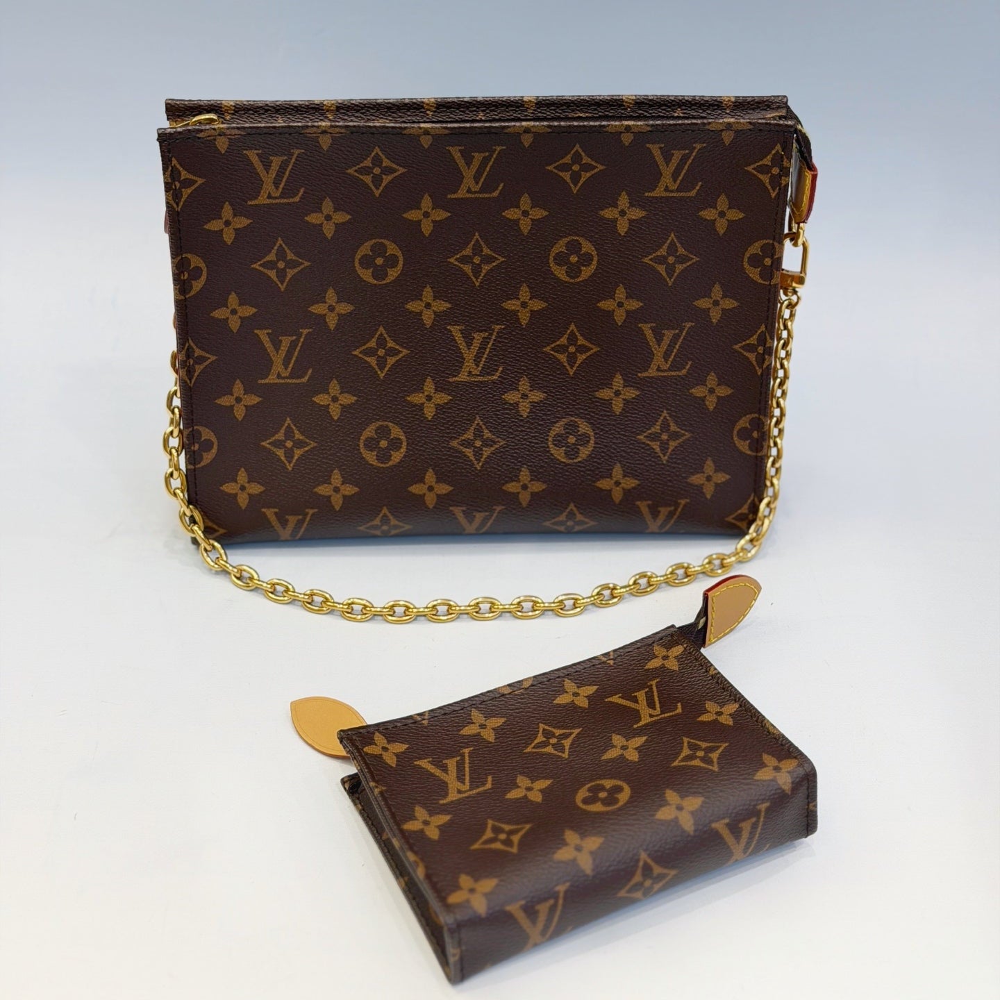 Louis Vuitton Toiletry Pouch On Chain – Iconic Monogram Canvas with Gold-Tone Hardware