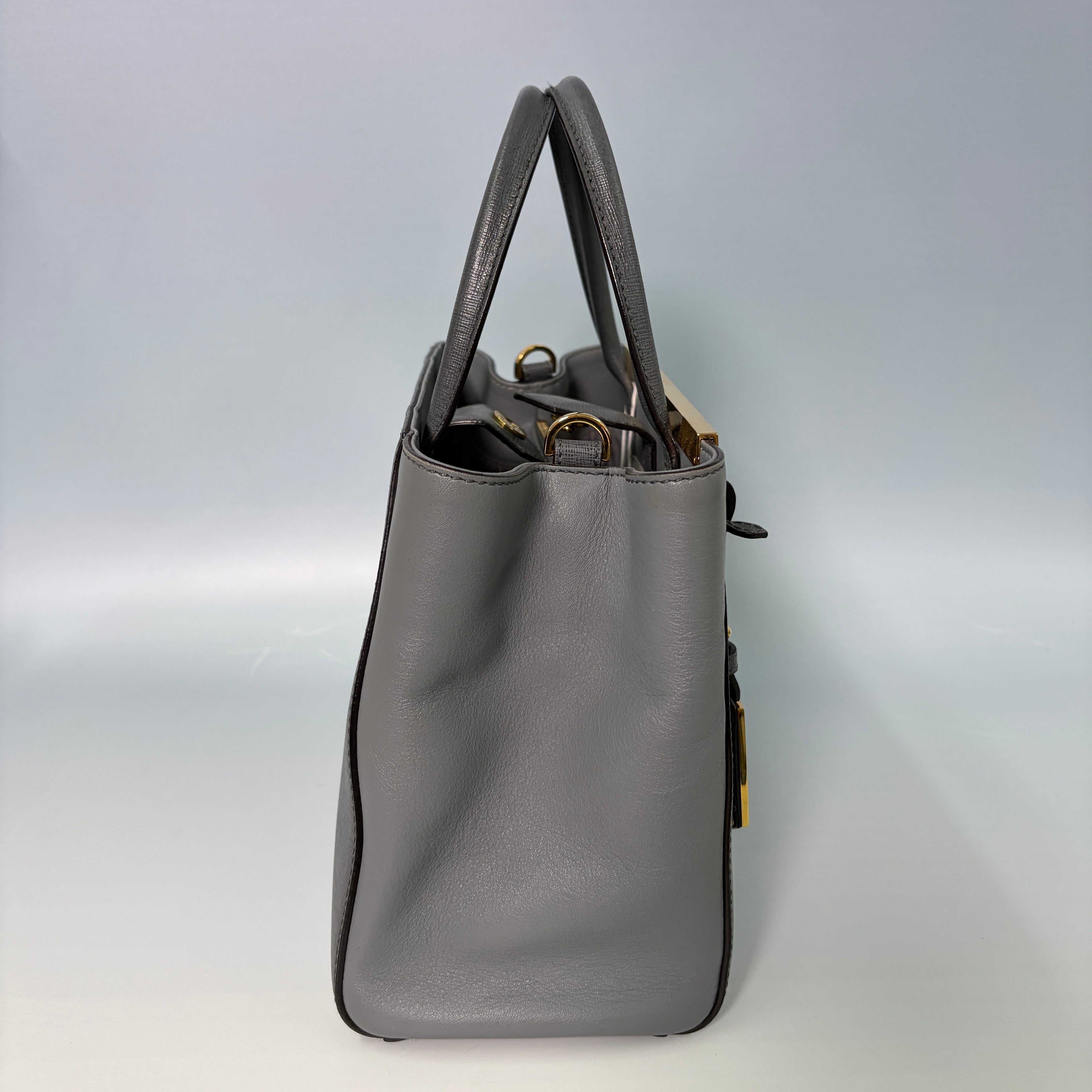 Fendi Petite 2Jours Tote in Grey Elite Calfskin