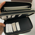 Gucci Signature Zip Around Wallet – Black Debossed Guccissima Leather