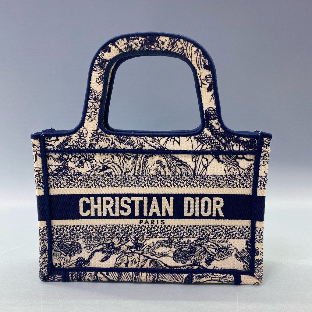 Christian Dior Mini Book Tote – Blue Toile de Jouy Reverse Embroidery