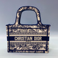 Christian Dior Mini Book Tote – Blue Toile de Jouy Reverse Embroidery