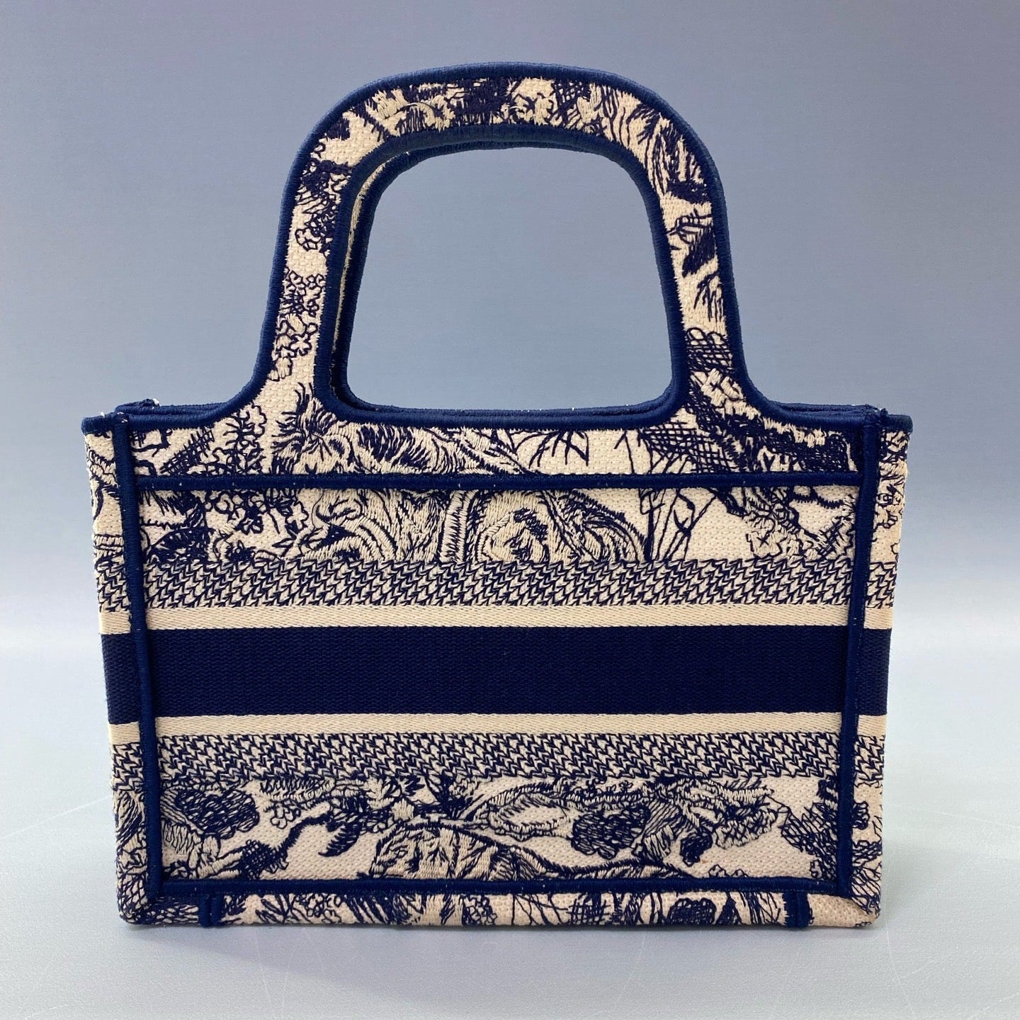 Christian Dior Mini Book Tote – Blue Toile de Jouy Reverse Embroidery