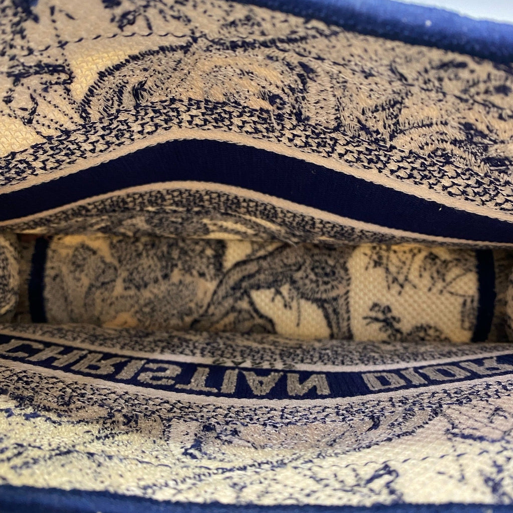 Christian Dior Mini Book Tote – Blue Toile de Jouy Reverse Embroidery