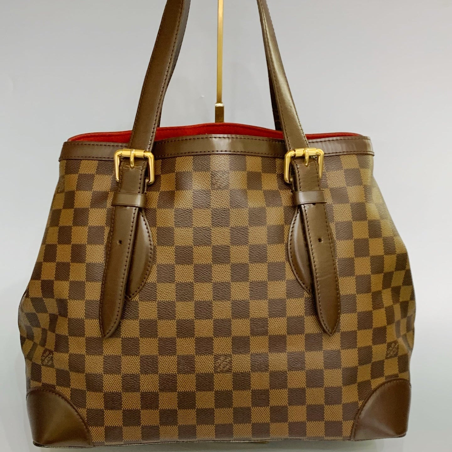 Louis Vuitton Hampstead PM – Damier Ebene Canvas with Gold-Tone Inventeur Plaque