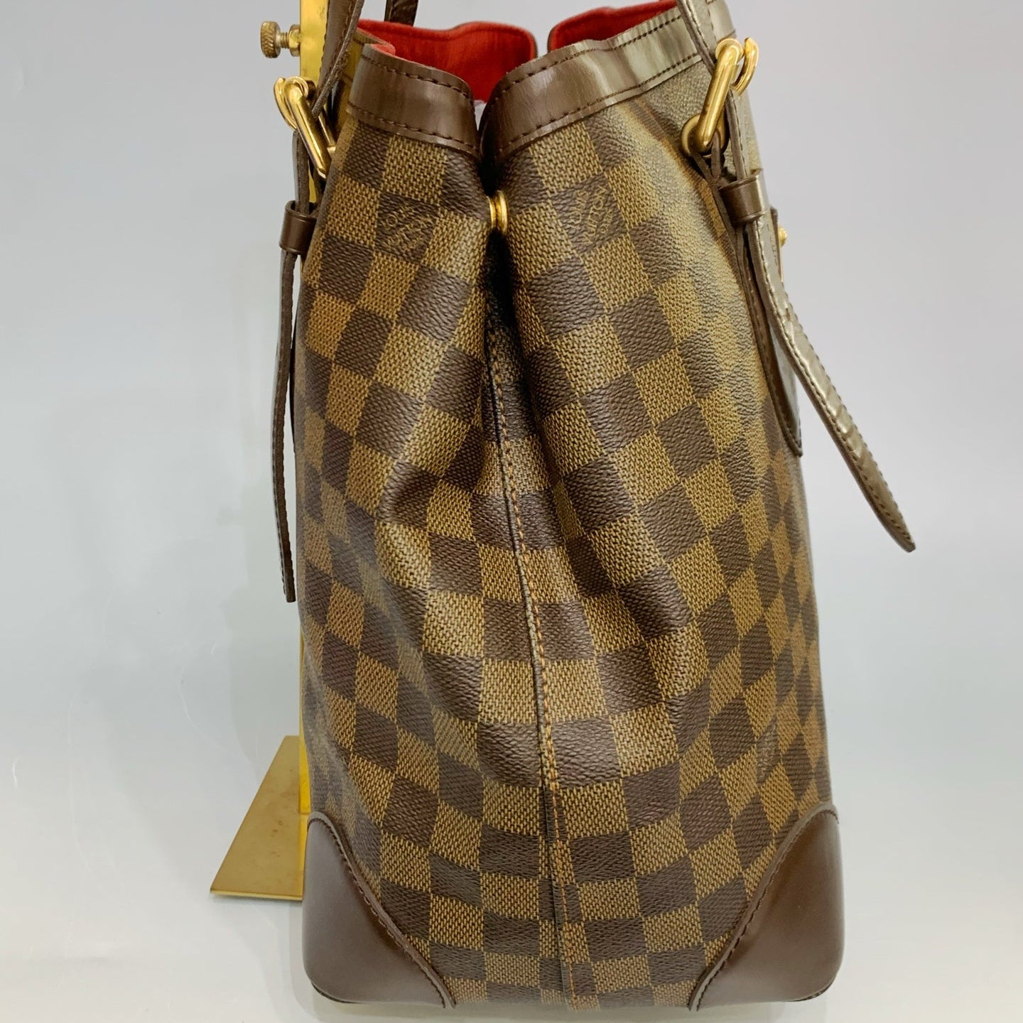 Louis Vuitton Hampstead PM – Damier Ebene Canvas with Gold-Tone Inventeur Plaque