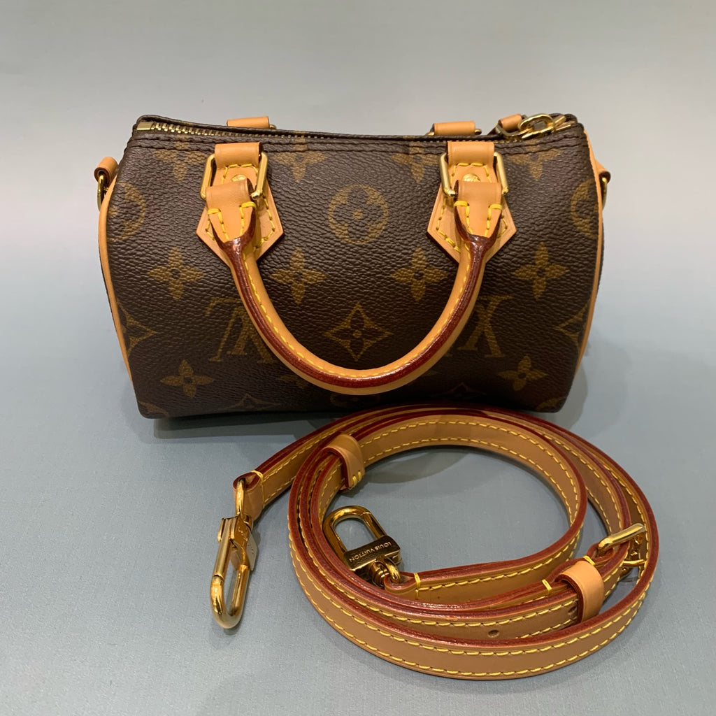 Louis Vuitton Nano Speedy – Monogram Canvas with Natural Vachetta Leather
