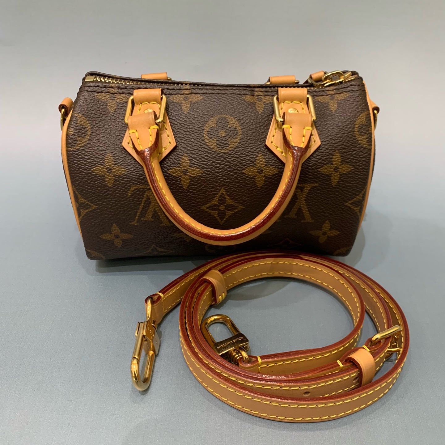 Louis Vuitton Nano Speedy – Monogram Canvas with Natural Vachetta Leather