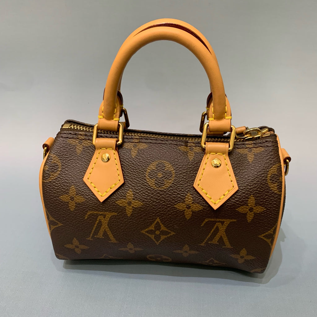 Louis Vuitton Nano Speedy – Monogram Canvas with Natural Vachetta Leather