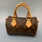Louis Vuitton Nano Speedy – Monogram Canvas with Natural Vachetta Leather