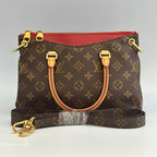 Louis Vuitton Pallas BB – Monogram Canvas with Cerise (Cherry) Leather Trim